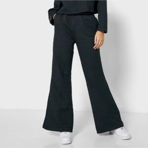 Nike Techpack Black Printed High Rise Fleece Flare Wide Leg Sweatpants